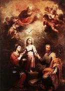 MURILLO, Bartolome Esteban The Two Trinities oil painting